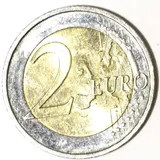 Face commune d'une 2 €, carte du modèle 2007, la même que sur cette pièce