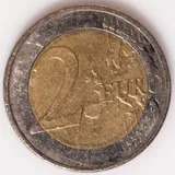 Face commune d'une 2 €, carte du modèle 2007, la même que sur cette pièce