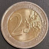 Face commune d'une 2 €, carte du modèle 2007, la même que sur cette pièce